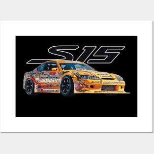 yoshihiro factory s15 jdm nissan formula drift pro 1 car adam lz Posters and Art